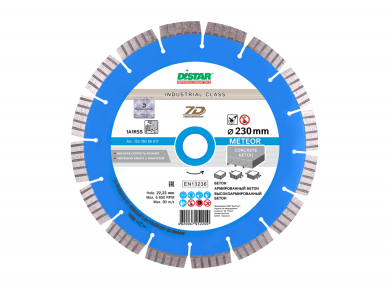 230MM DISTAR METEOR Deimantinis diskas gelžbetoniui, hidrotechniniam betonui