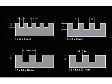 280x115 10mm Pakaitinė dantytos glaistyklės dalis BIHUI 1