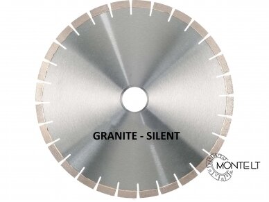 600 x 60 mm GT3 granito pjovimo diskas, 20mm aukščio segmentai, tylus korpusas