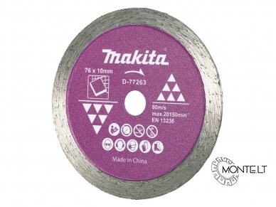 76 mm x 10 mm deimantinis diskas plytelėms Makita D-77263 1