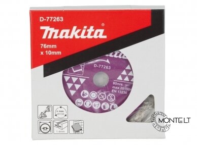 76 mm x 10 mm deimantinis diskas plytelėms Makita D-77263 3