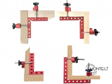 90 laipsnių kampų laikiklis / fikstatorius su spaustuvais 120mm ilgio 1