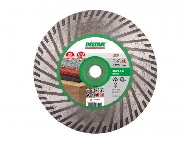 125MM DISTAR TURBO DUPLEX GRANITE Akmens pjovimo ir šlifavimo diskas su flanšu (M14)