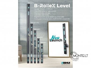 BIHUI B-Rollex 120 cm smūgiams atsparus aliumininis gulsčiukas 2