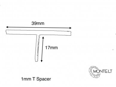 T kryžiukai plytelių tarpams 1mm, 200 vnt. 2