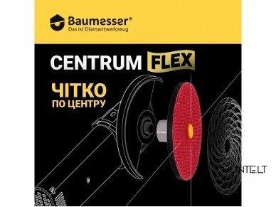 Šlifavimo padukų laikiklis su centravimu Centrum FLEX 100xM14 6